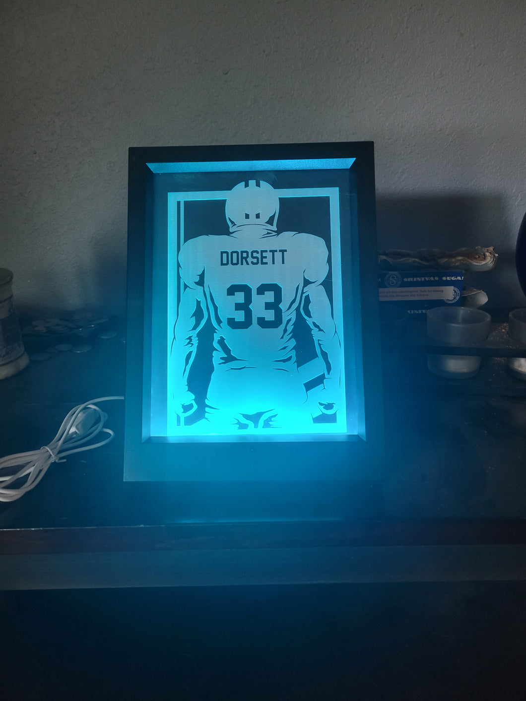 Personalized Sports player LED picture frame