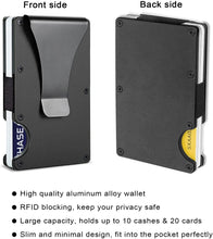 Load image into Gallery viewer, Black Minimalist Aluminum Wallet
