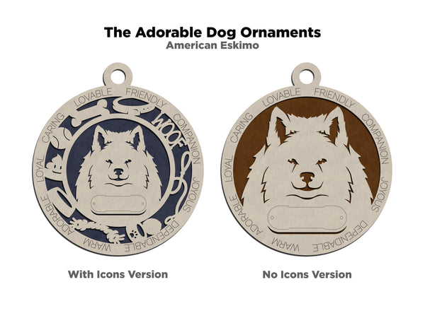 American Eskimo Dog Christmas Ornament