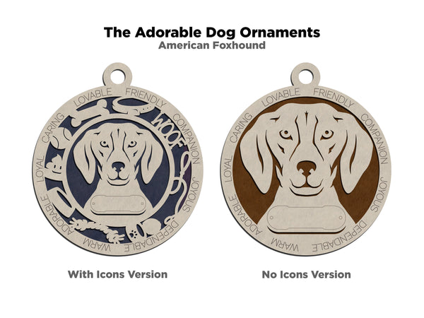 American Foxhound Christmas Ornament