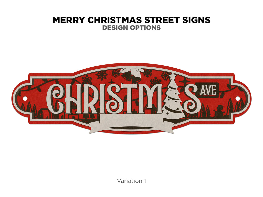 Personalized Christmas Street Sign