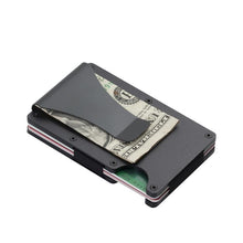 Load image into Gallery viewer, Black Minimalist Aluminum Wallet
