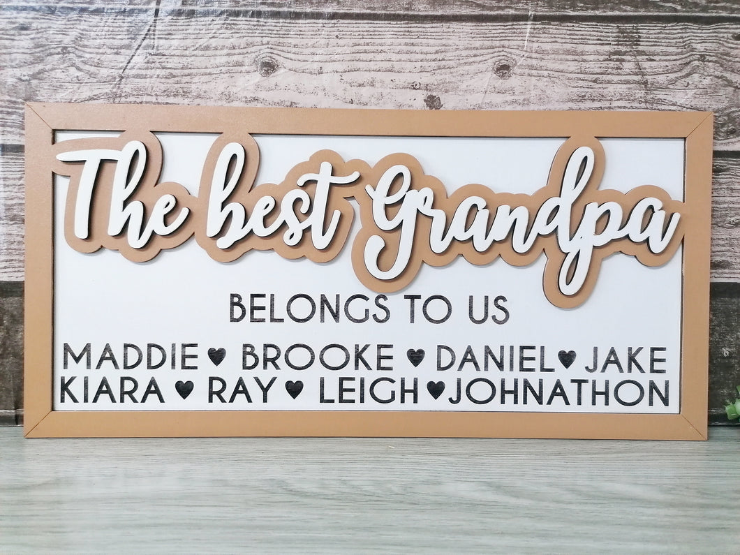 Best Grandpa Sign-