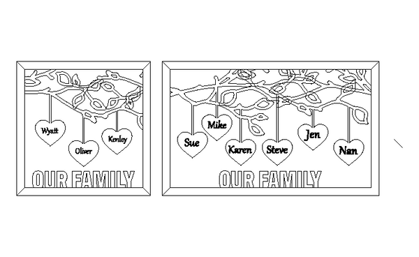 Mother's day personalized hanging hearts wall hanging