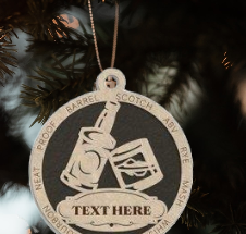 Whiskey/Bourbon Christmas Ornaments