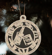 Whiskey/Bourbon Christmas Ornaments