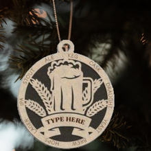 Load image into Gallery viewer, Beer Christmas Ornament
