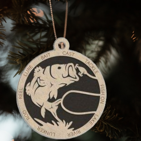 Bass Fishing Ornament