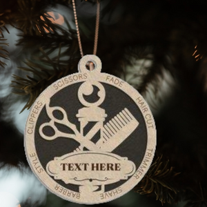 Barber Christmas Ornament