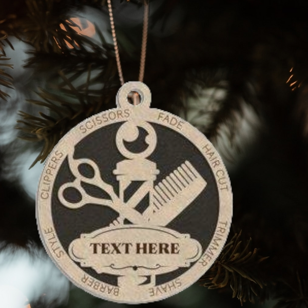 Barber Christmas Ornament