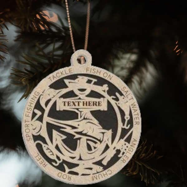 Saltwater fishing ornament