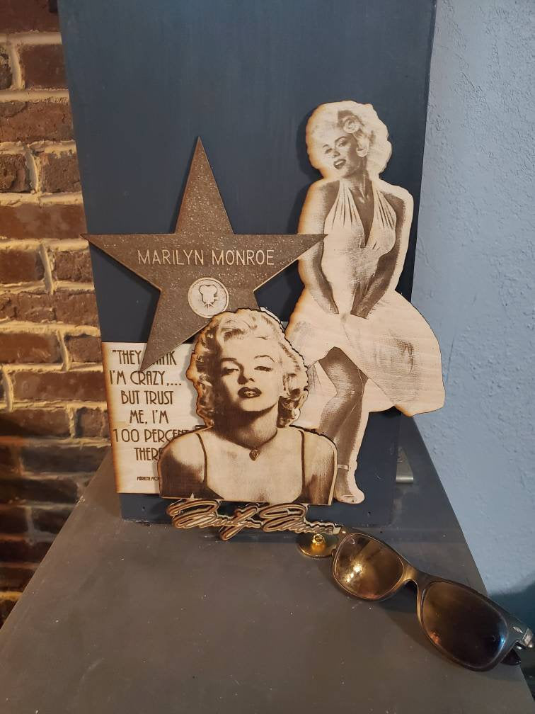 Marilyn Monroe inspired laser cut wall art