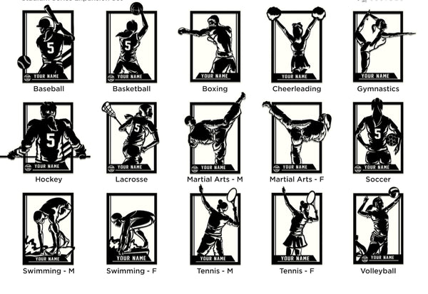 Personalized Sports player LED picture frame